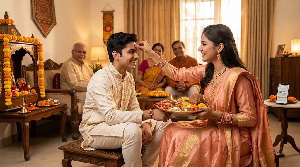Raksha Bandhan Puja caption for Instagram
