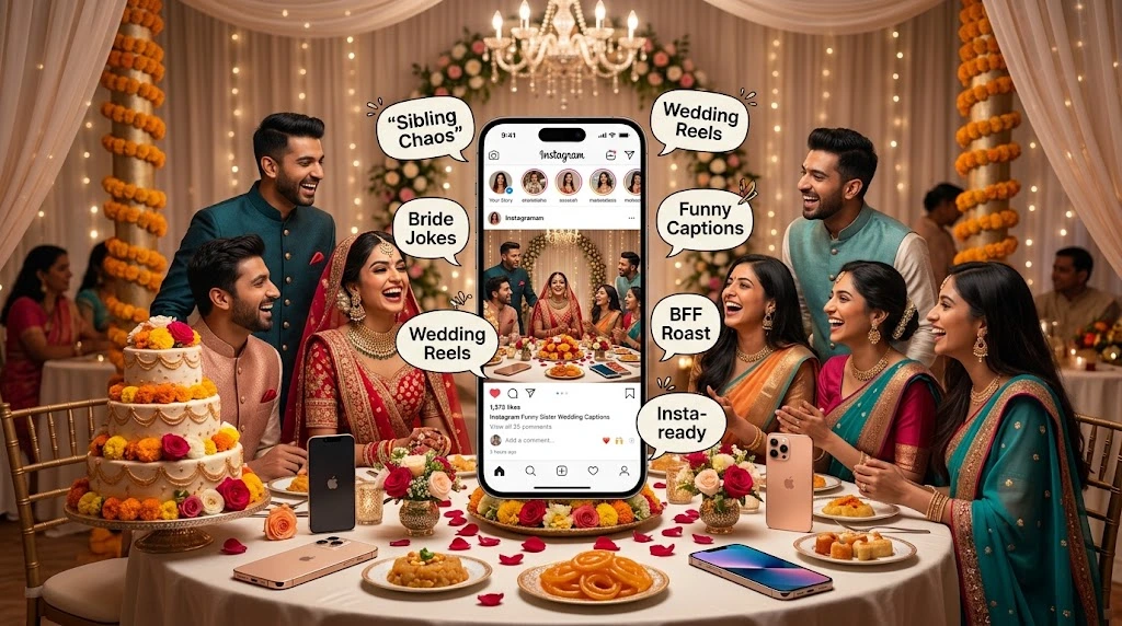 Funny Sister Wedding Captions For Instagram