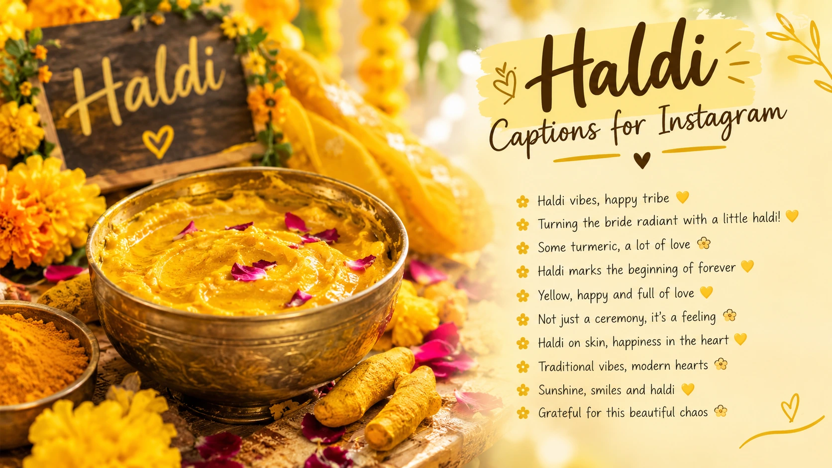 Haldi Captions For Instagram