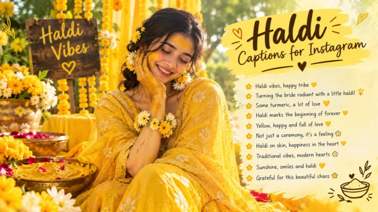 Haldi Captions For Instagram