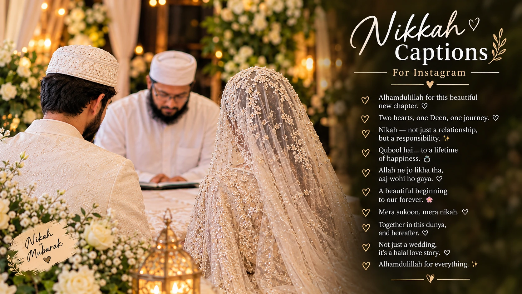 Nikkah Captions For Instagram