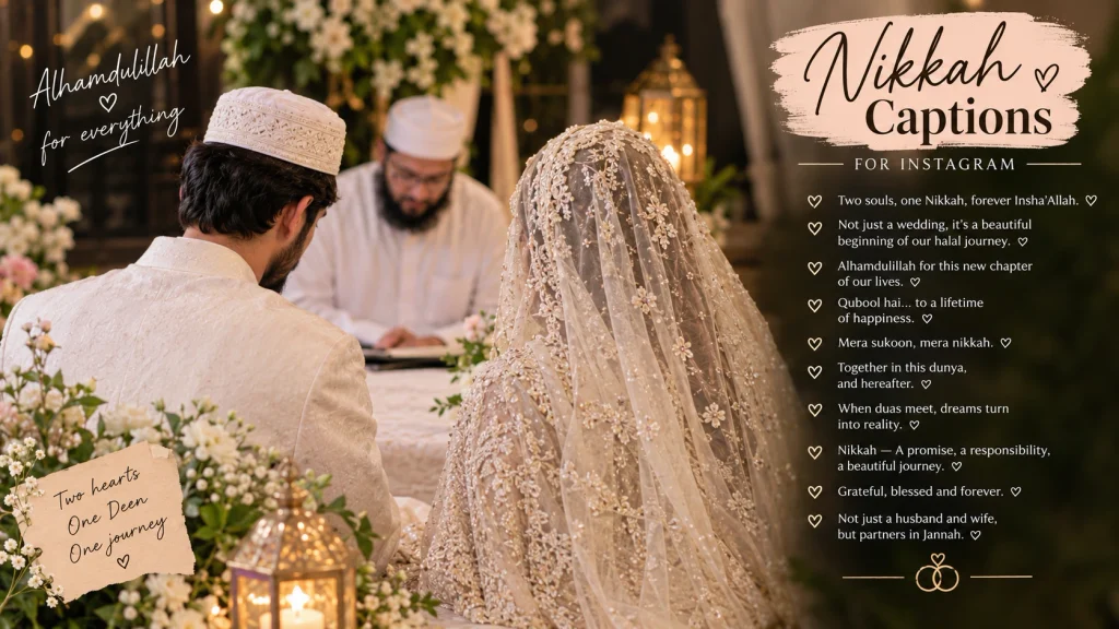 Nikkah Captions For Instagram